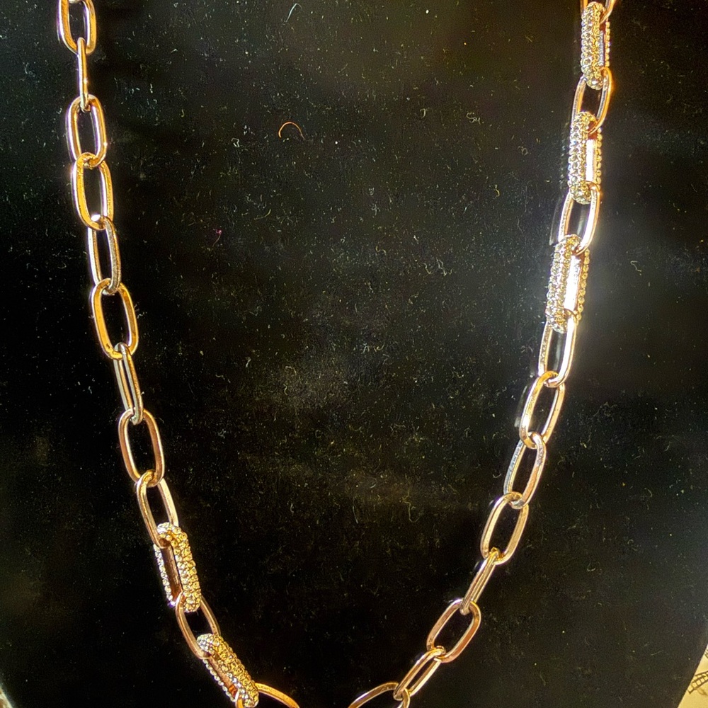Elegant Paperclip Gold Chain Necklace